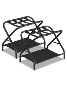 Soporte Plegable para Equipaje Ancohom - 2 Capas, Negro