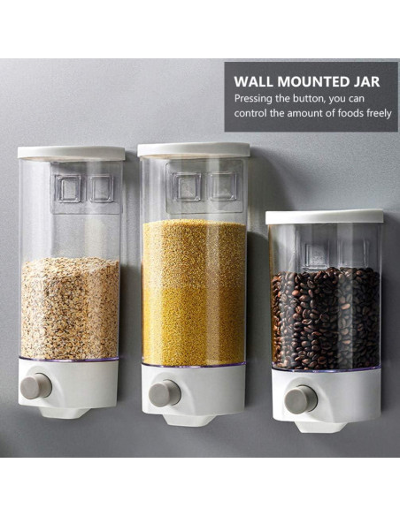 Dispensador de Arroz Kichvoe Montado en Pared 1L Hermético