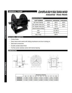Carrete de Manguera General Pump DHRA50150 3/8" x 45.72m 5000 PSI 2
