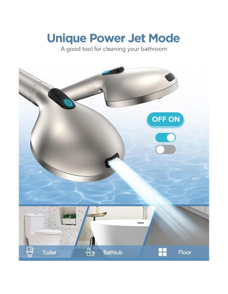 Cabezal de Ducha de Mano MakeFit con Filtro Níquel Cepillado 10 Modos