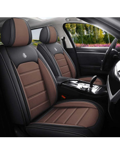 Funda de Asiento de Cuero LEYPOCO para Toyota Corolla Cross 2010-2024, 2PCS Frontal Impermeable 2