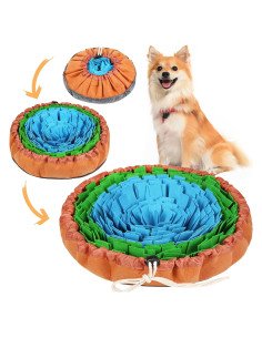 Alfombra de Olfateo Vivificante para Perros 43x43 cm Azul Verde