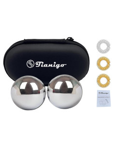 Juego de Bolas Baoding de Acero Inoxidable 40mm para Masaje