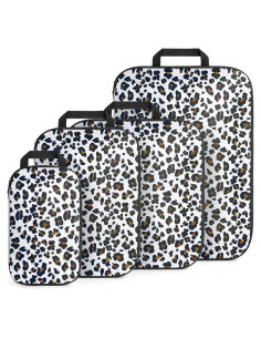 Cubos de Empaque Sowgnaw 4PCS Leopardo Expandibles