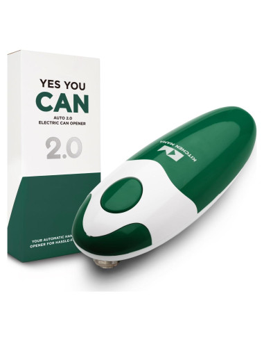 Abrelatas Eléctrico Kitchen Mama Auto 2.0 Verde - Automático, Sin Manos, Cuchilla Suave