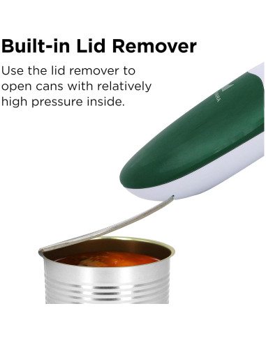 Abrelatas Eléctrico Kitchen Mama Auto 2.0 Verde - Automático, Sin Manos, Cuchilla Suave