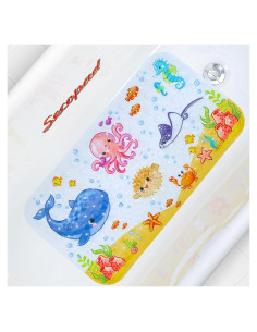 Alfombrilla de baño antideslizante Secopad 70x38cm Pulpo Rosa