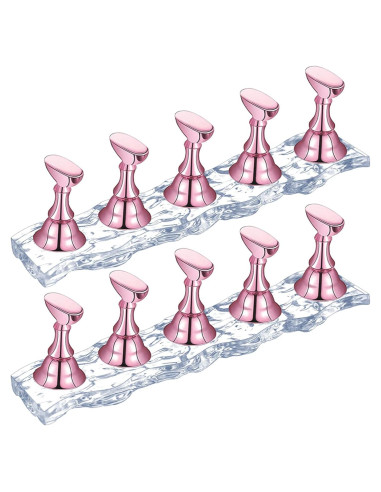 Soporte para Uñas JUSTOTRY - 2 Juegos Magnéticos Rosa