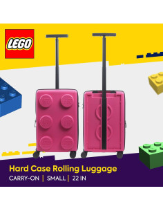 Maleta de Mano LEGO 22" Rosa Expandible con Ruedas 2