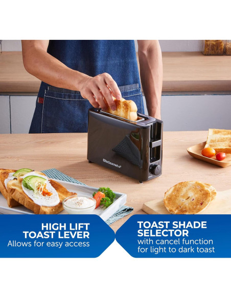 Tostadora Elite Gourmet ECT118B 1 Rebanada 6 Niveles Negro