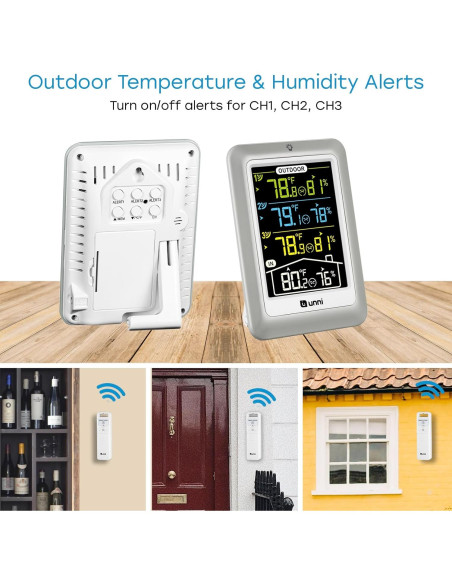 Termómetro Inalámbrico U UNNI UN0582CS con 3 Sensores y Pantalla 4.5"