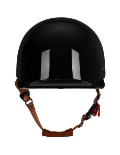 Casco de Motocicleta Woljay Jr108 Retro Negro Brillante Mediano 2