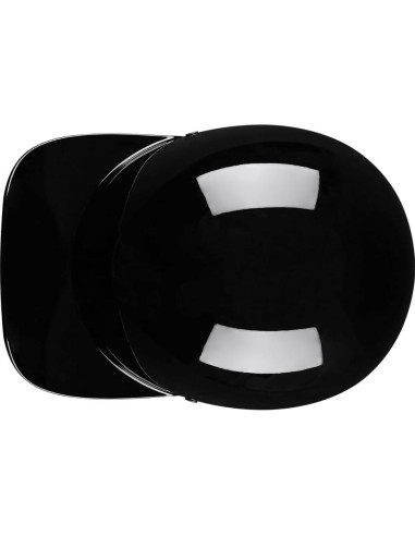 Casco de Motocicleta Woljay Jr108 Retro Negro Brillante Mediano