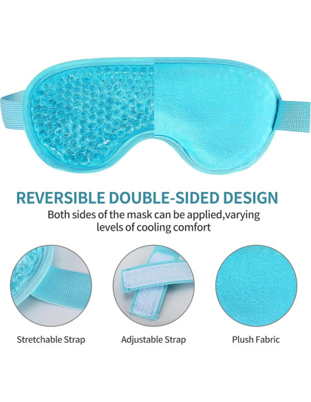 Máscara de Ojos Reutilizable CONSGIJI Gel Frío y Caliente 2PCS Máscara de Ojos Reutilizable CONSGIJI Gel Frío y Caliente 2PCS