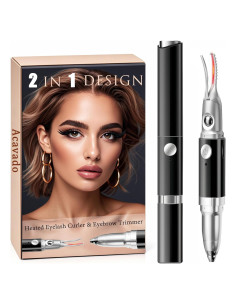 Rizador de Pestañas Calentado 2 en 1 Acavado Negro