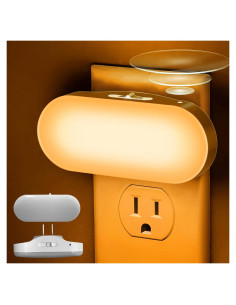 Luz Nocturna DORESshop Ámbar 1W 2 Paquetes con Sensor Automático