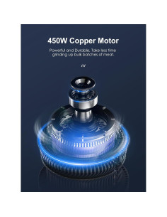 Picadora de Carne Eléctrica Yabano 450W con Accesorios 2