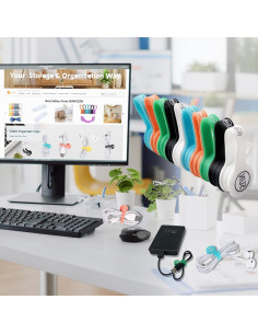 SUNFICON Paquete de 10 Organizadores de Cables Multicolor 2