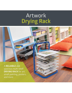 Estante de Secado de Arte Pearington 15 Estantes Azul 33.5x43.9 cm 2