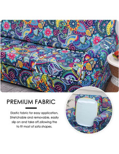 Funda de Sillón Forcheer 2 Piezas Estilo Bohemio Lavable 2