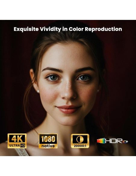 Proyector HOMPOW HD 4K con WiFi y Bluetooth, 1.91 kg