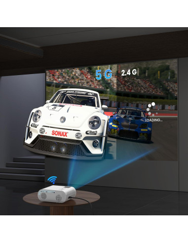 Proyector HOMPOW HD 4K con WiFi y Bluetooth, 1.91 kg