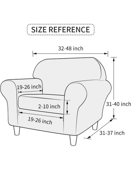 Funda de Sillón Forcheer 2 Piezas Estilo Bohemio Lavable