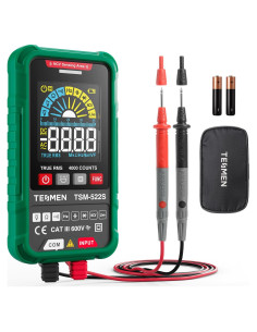 Multímetro Digital TESMEN TSM-522S TRMS 4000 Cuentas Verde