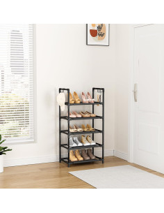 Organizador de Zapatos LANTEFUL 5 Niveles para 10 Pares Negro 2