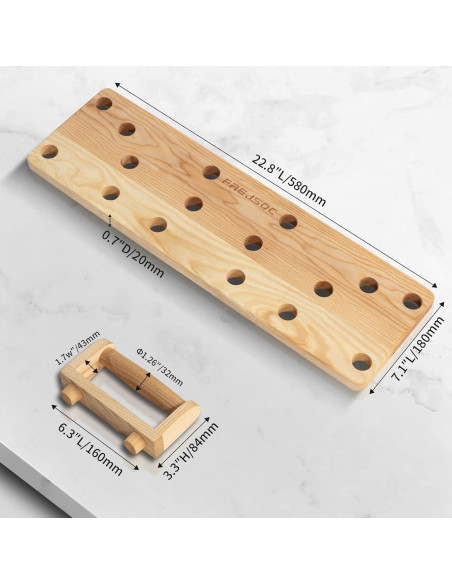 Tabla de Flexiones de Madera FREJSQC - Entrenamiento Portátil 10 en 1