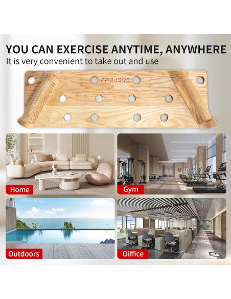 Tabla de Flexiones de Madera FREJSQC - Entrenamiento Portátil 10 en 1