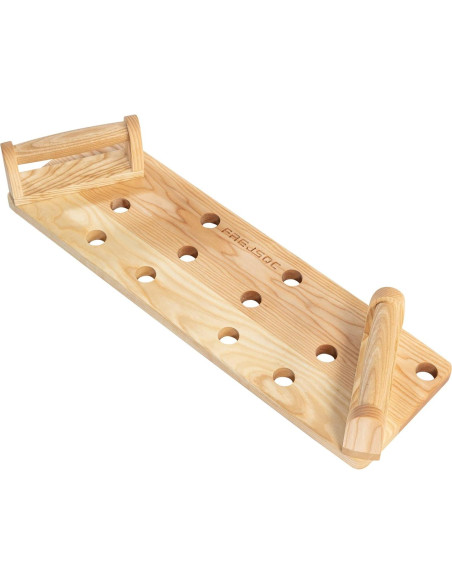 Tabla de Flexiones de Madera FREJSQC - Entrenamiento Portátil 10 en 1