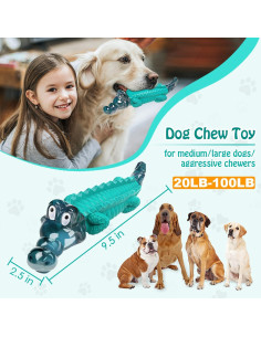 Juguete Indestructible para Perros Jeefome - Masticadores Agresivos, 23.9x7.1cm, Sabor a Leche 2