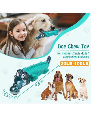 Juguete Indestructible para Perros Jeefome - Masticadores Agresivos, 23.9x7.1cm, Sabor a Leche