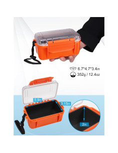 Caja Seca Impermeable Hlotmeky Naranja 17x12x8.6 cm 2
