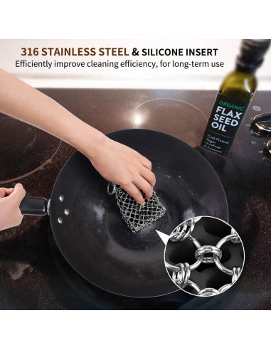 Limpiador de Sartén de Hierro Fundido Herda 316L Grande 10.9cm