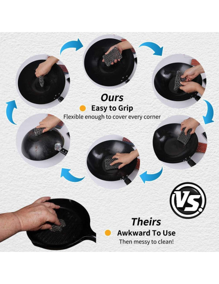 Limpiador de Sartén de Hierro Fundido Herda 316L Grande 10.9cm