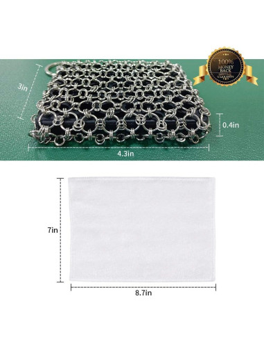 Limpiador de Sartén de Hierro Fundido Herda 316L Grande 10.9cm