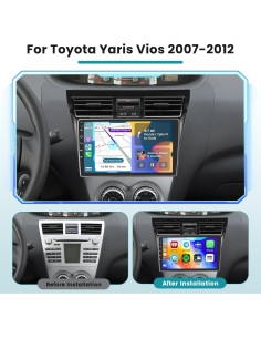 Radio de Coche Roinvou 2+32G para Toyota Yaris 2007-2012 2