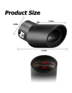 Punta de Escape Acero Inoxidable Moly Magnolia 6.35 cm a 8.38 cm 2