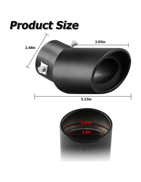 Punta de Escape Acero Inoxidable Moly Magnolia 6.35 cm a 8.38 cm