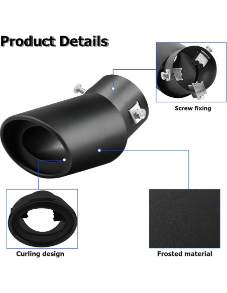 Punta de Escape Acero Inoxidable Moly Magnolia 6.35 cm a 8.38 cm
