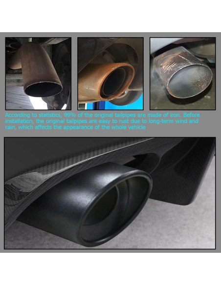 Punta de Escape Acero Inoxidable Moly Magnolia 6.35 cm a 8.38 cm