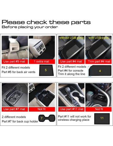 Accesorios Toyota Camry 2018-2024 - Inserto Portavasos Negro