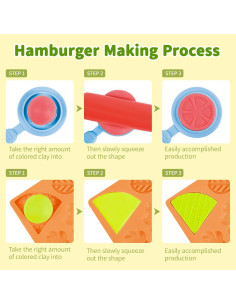 Kit de Masa para Hamburguesas ZW Creations - 22 Piezas para Niños 2