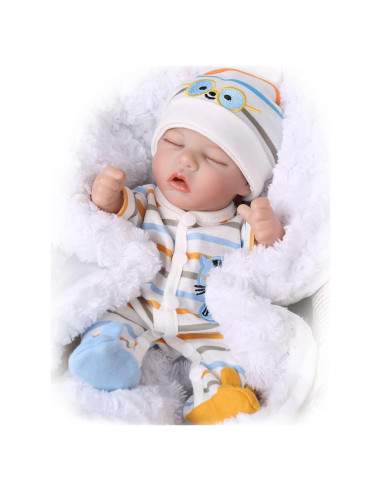 Muñeca de bebé renacido CARANOVO 30 cm realista para niños