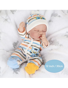 Muñeca de bebé renacido CARANOVO 30 cm realista para niños 2