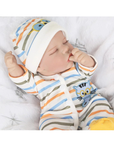Muñeca de bebé renacido CARANOVO 30 cm realista para niños