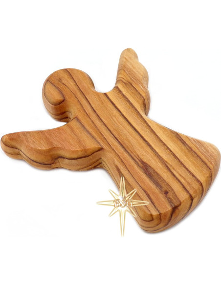 Ángel Guardián de Madera de Olivo Dacaret 6x5 cm