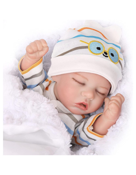 Muñeca de bebé renacido CARANOVO 30 cm realista para niños